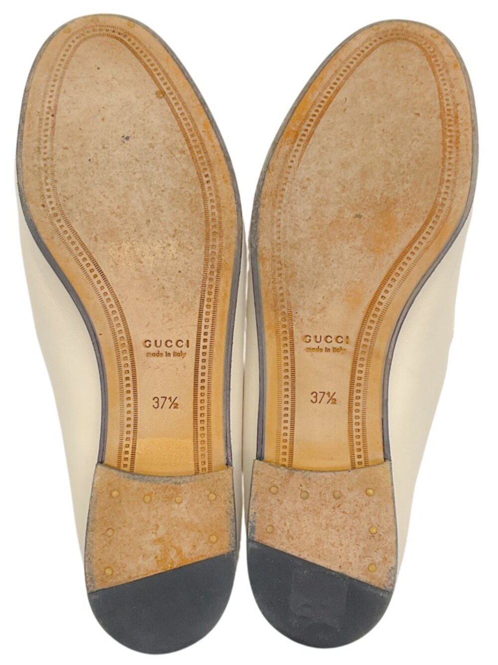 Gucci Mystic White Leather Brixton Horsebit Loafers - Picture 6 of 6